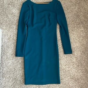 Teal Long-Sleeved Wedding/Cocktail Dress